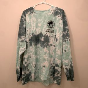 Tie-dye long sleeve National Geographic t-shirt